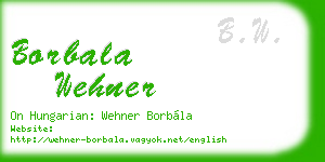 borbala wehner business card