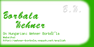 borbala wehner business card